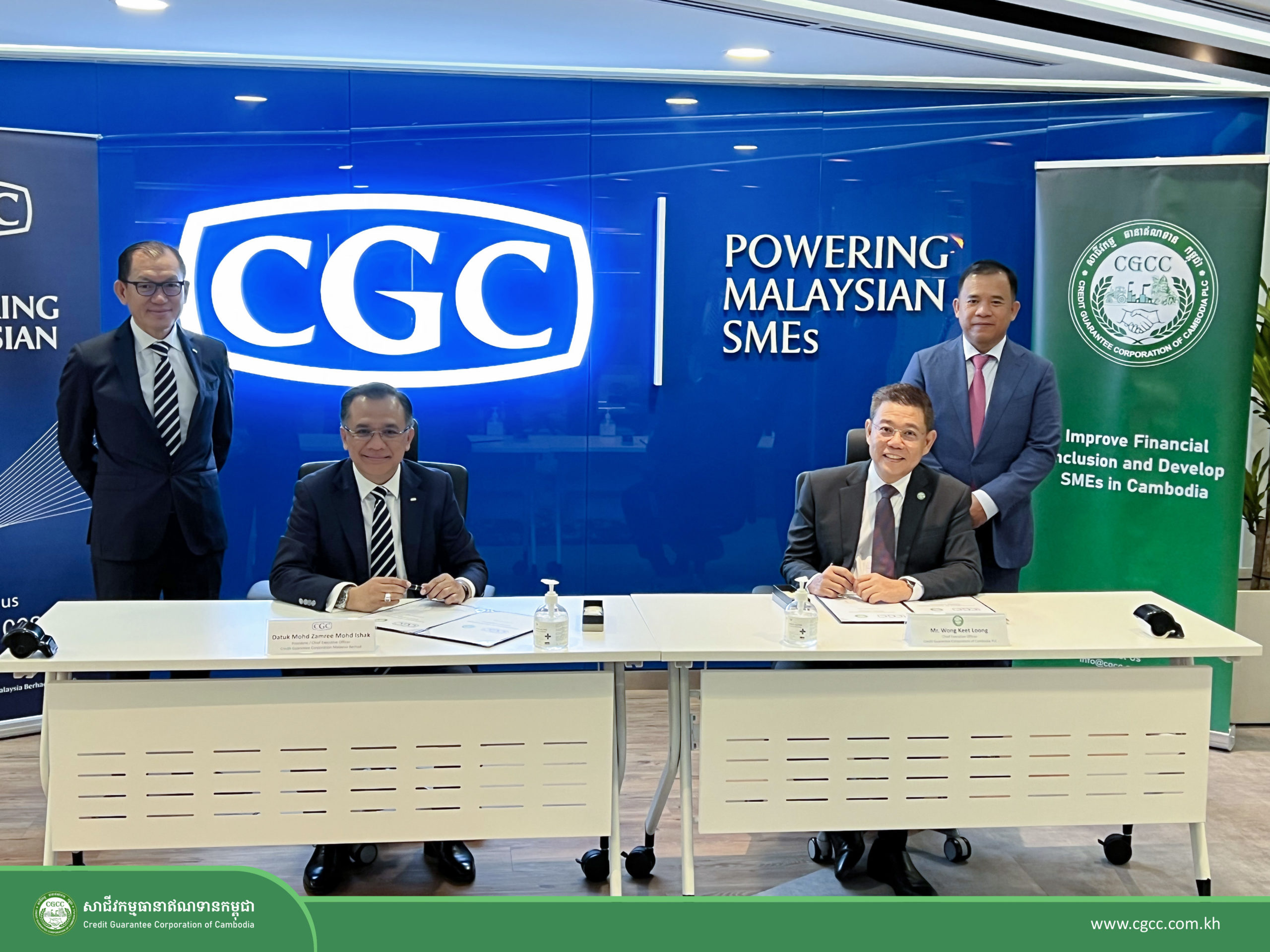 CGCC) and Credit Guarantee Corporation Malaysia Berhad (CGC) signed a Memorandum of Understanding (MoU) agreeing on a collaboration to enhance the development of credit guarantee services