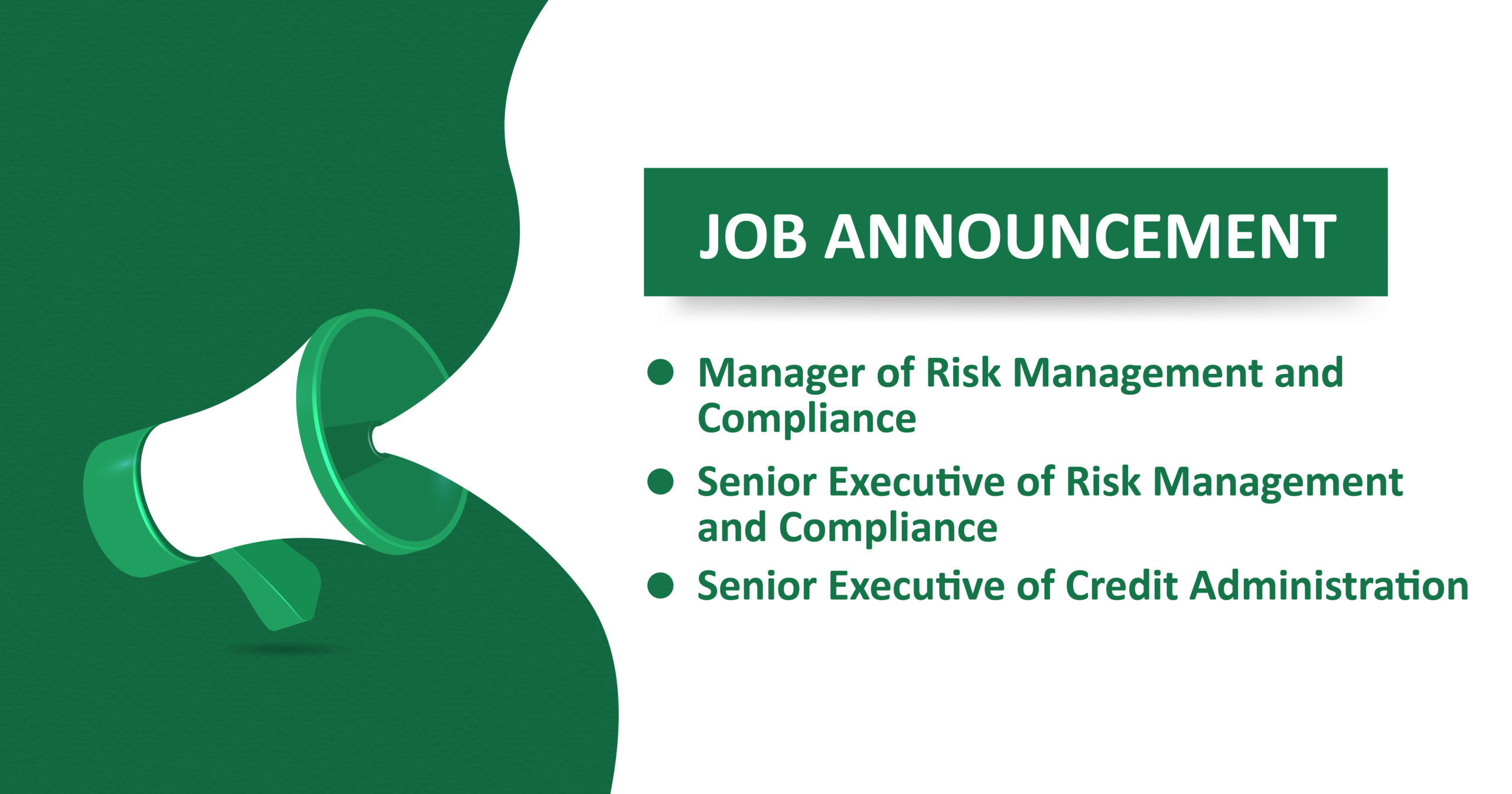 Various Job Vacancies with CGCC-Manager of Risk Management and Compliance, Senior Executive of Risk Management and Compliance, and Senior Executive of Credit Administration